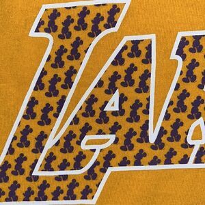 retro vintage killer LA Los Angeles Lakers Disney Mickey Mouse in Logo T shirt